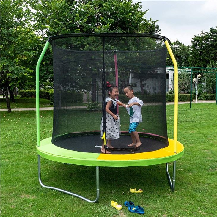 Xavfsizlik tarmog'i bilan 8FT Trampolin